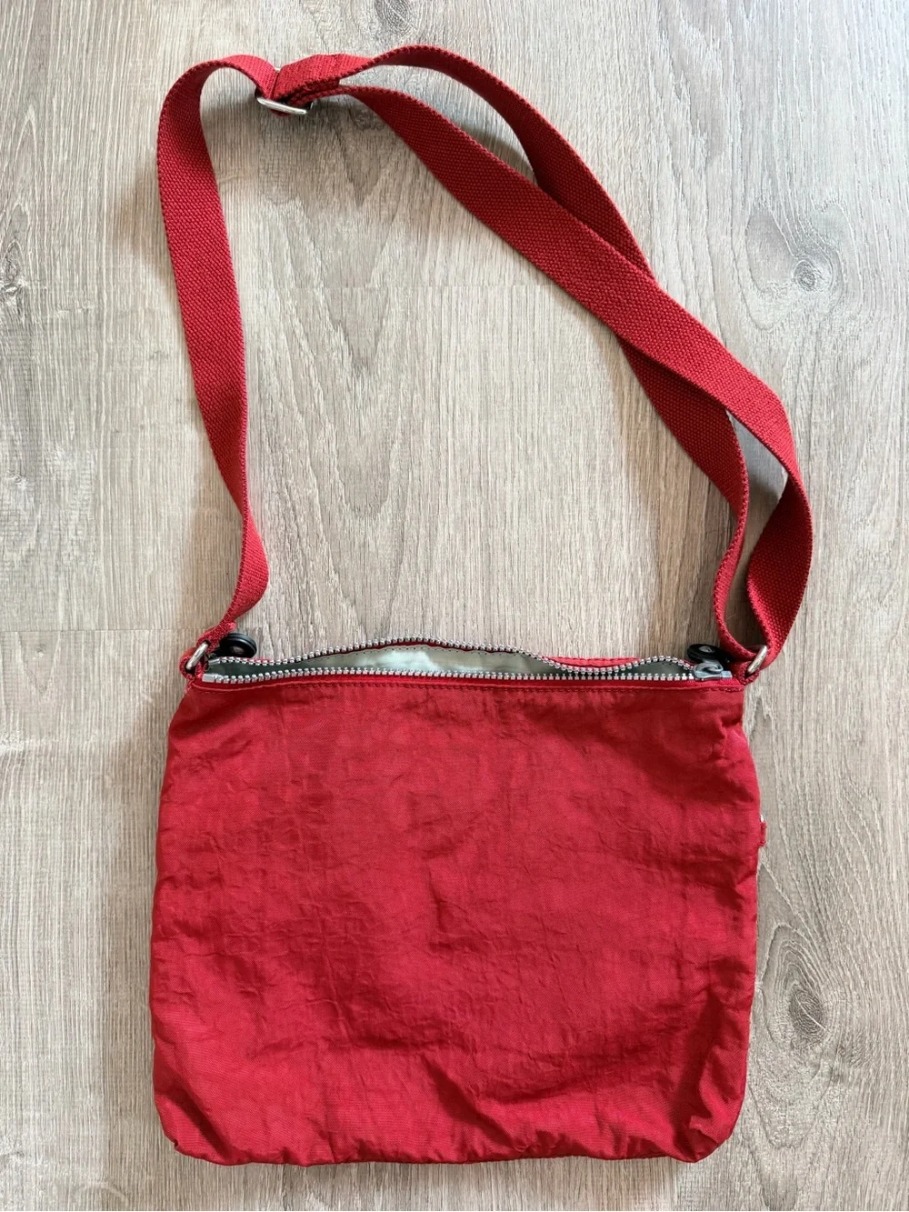 Kipling Red Nylon Crossbody Messenger Bag